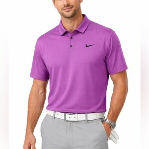 Nike Men's Dri-Fit Golf Polo in Vibrant Purple